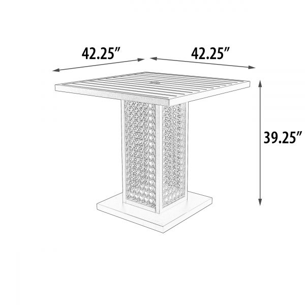 Monterey Outdoor Pub Table - Image 4