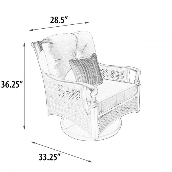 Monterey Swivel Rocking Club Chair - Image 4