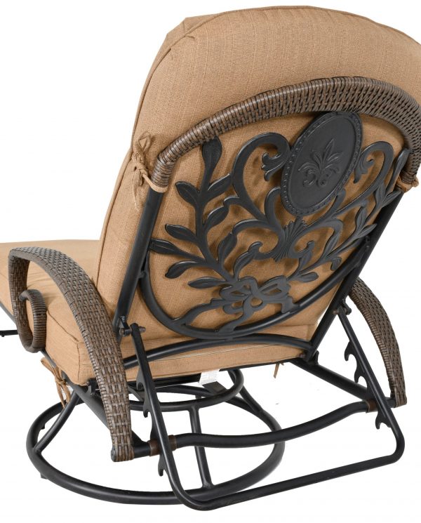 Grand Bonaire Weave Swivel Lounge With Pillow - Image 3