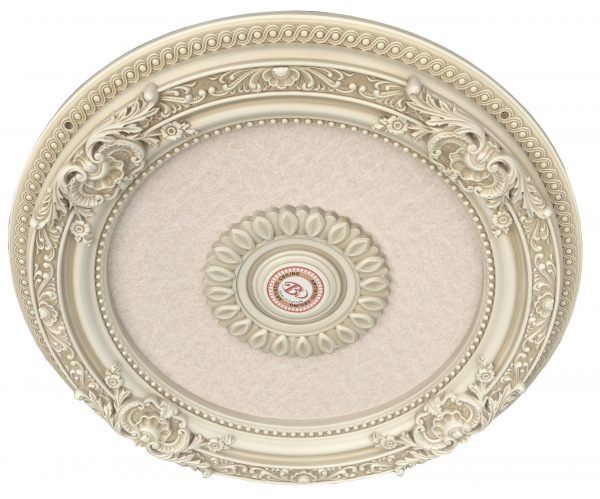 Cream French Petite Round Ceiling Medallion 24 Inch Diameter - Image 2