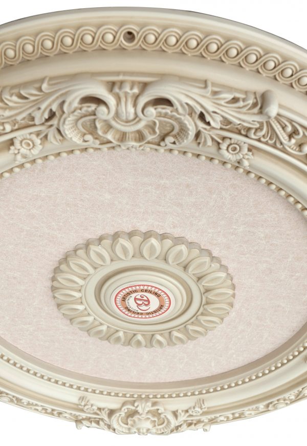 Cream French Petite Round Ceiling Medallion 24 Inch Diameter - Image 3