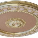 Rose Gold Round Chandelier Ceiling Medallion 63 - Image 3