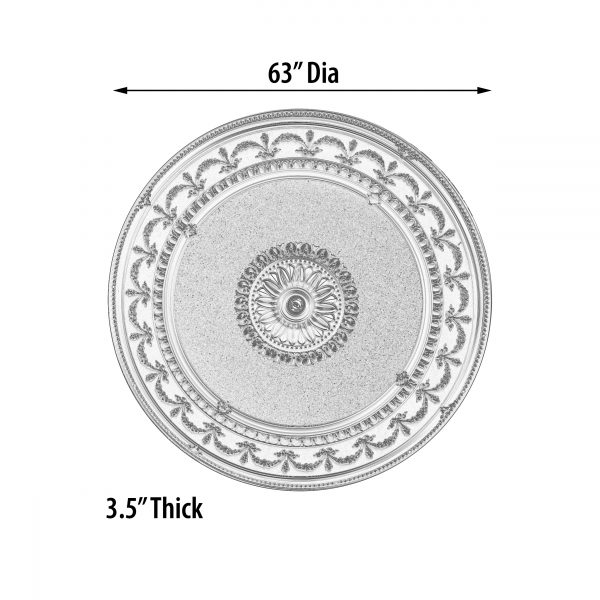 Rose Gold Round Chandelier Ceiling Medallion 63 - Image 4