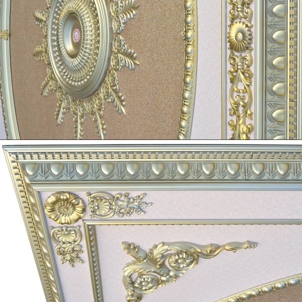 Rose Gold Monumental Ceiling Medallion 8ft x 10ft - Image 3