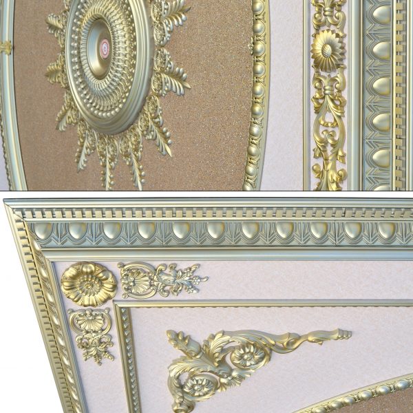 Rose Gold Monumental Ceiling Medallion 8ft x 10ft - Image 3