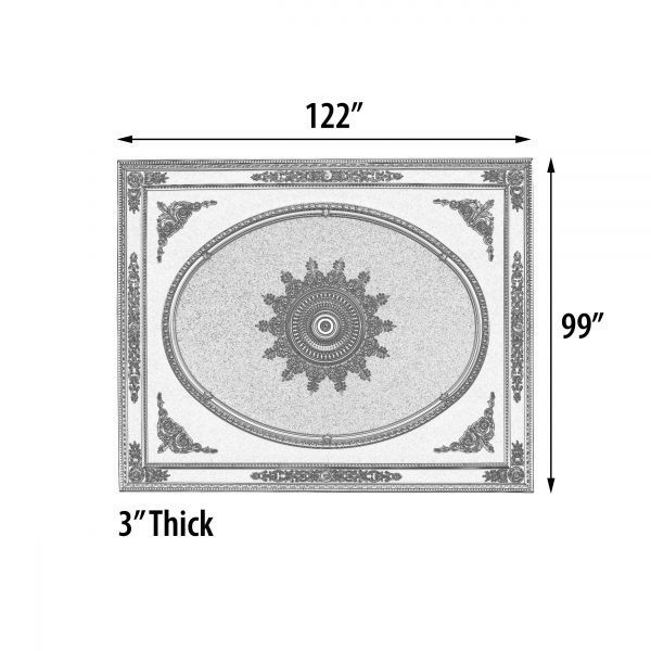 Rose Gold Monumental Ceiling Medallion 8ft x 10ft - Image 4