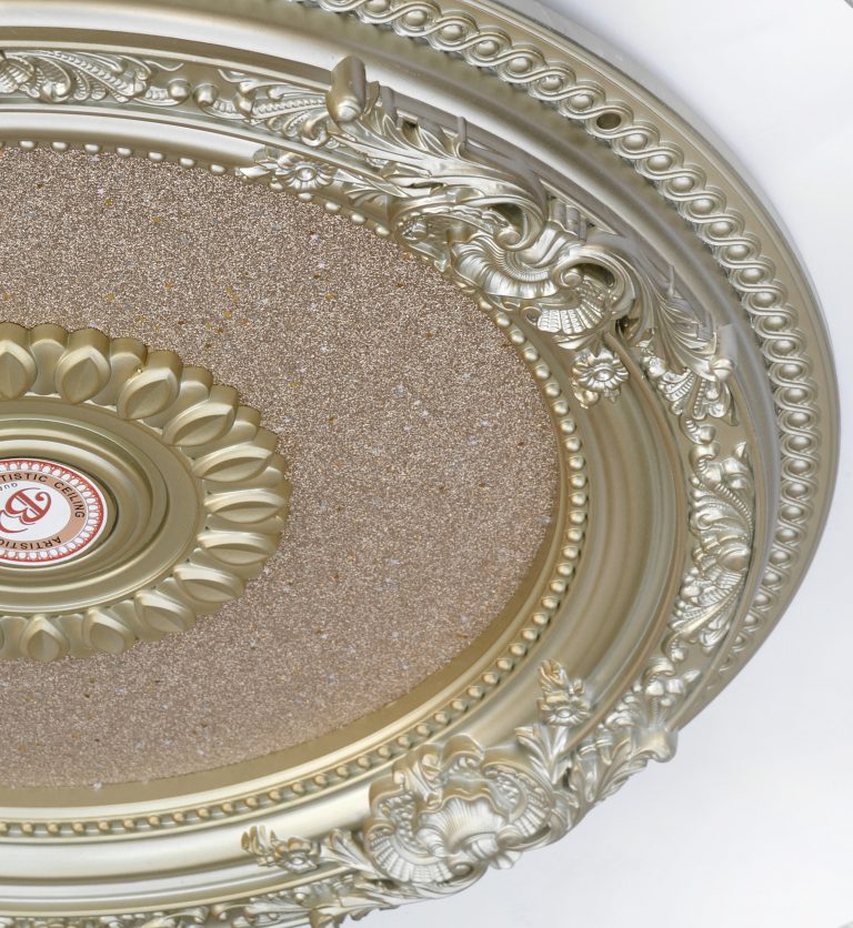Rose Gold Petite Round Ceiling Medallion 24 Inch Diameter - Image 2