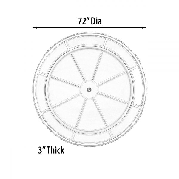 Refined Large Round Ceiling Medallion 72 Inch Diameter - Image 4