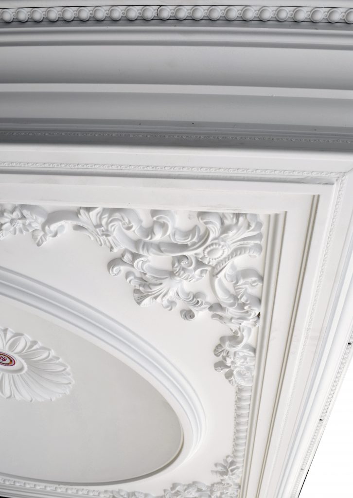 Elegant Large Dome Ceiling Medallion 58 Inch Square - Image 2
