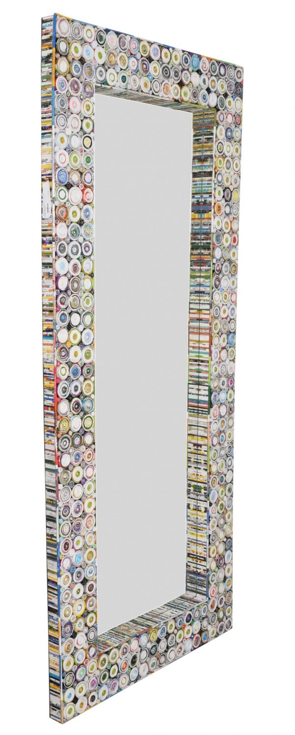 Quilled Large Leaner Coil Art Mirror 36x79 - Image 2