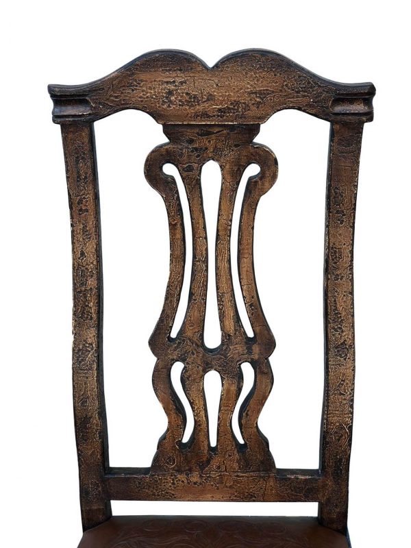 Juliana Carved Leather Side Chair - Image 2