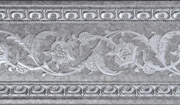 Grey with Silver Chair Rail 94 Inch - Image 1
