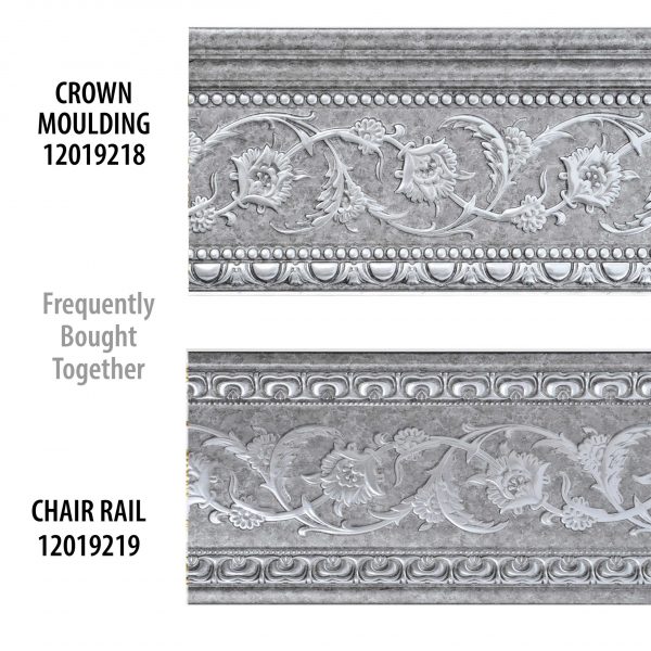 Grey with Silver Chair Rail 94 Inch - Image 2
