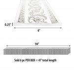 Grey with Silver Chair Rail 94 Inch - Image 4