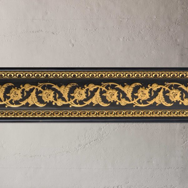 Gold Floral on Wood Tone Chair Rail 94 Inch - Image 3
