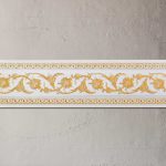 Gold on French White Floral Chair Rail 94 Inch - Image 3