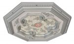 Silver Four Leaf Clover and Silver Frame Octagon Chandelier Ceiling Medallion 24in - Image 2