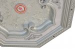 Silver Four Leaf Clover and Silver Frame Octagon Chandelier Ceiling Medallion 24in - Image 3