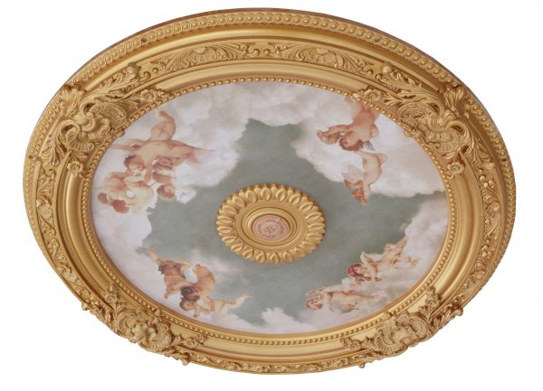 Cherubs Sky Round Chandelier Ceiling Medallion 36in - Image 2