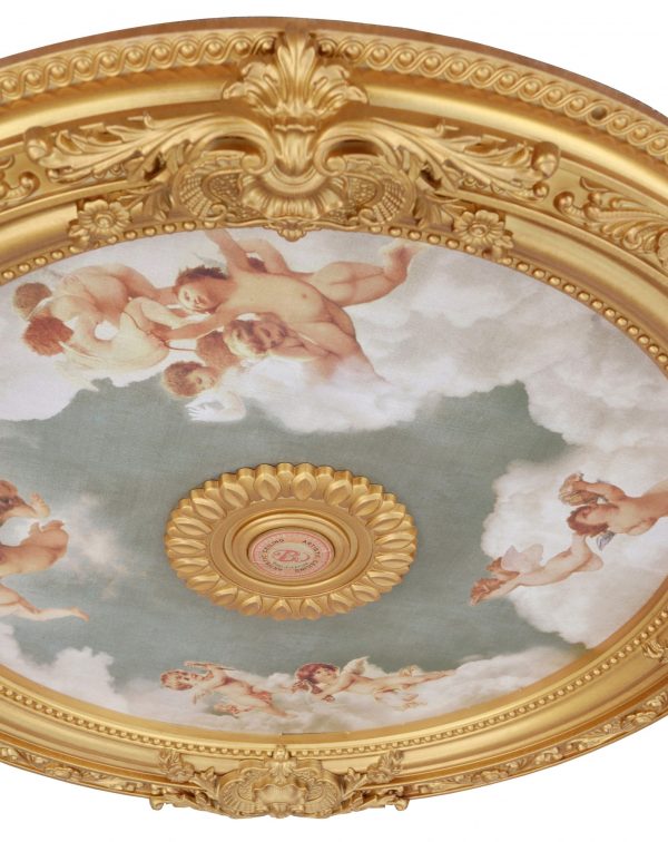 Cherubs Sky Round Chandelier Ceiling Medallion 36in - Image 3