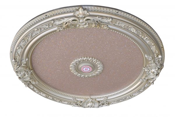 Rose Gold Round Chandelier Ceiling Medallion 36in - Image 2