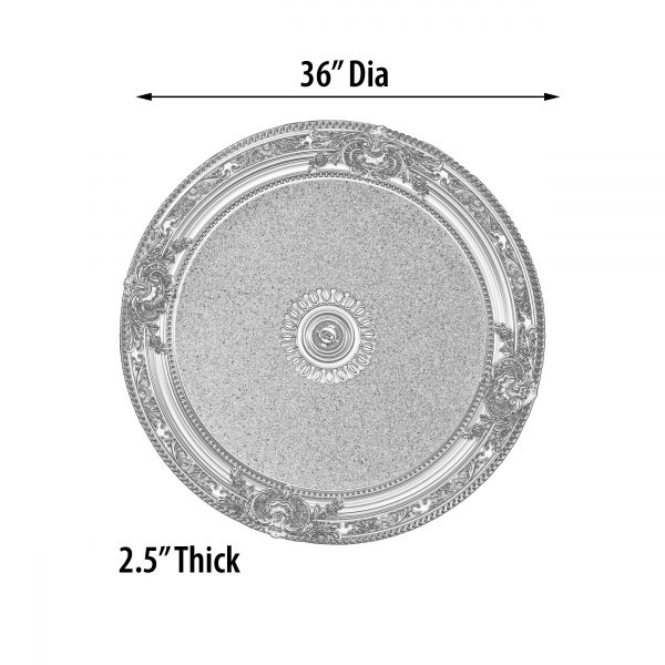 Rose Gold Round Chandelier Ceiling Medallion 36in - Image 4