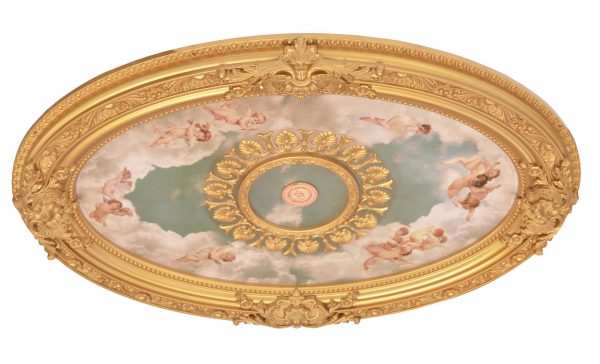 Cherubs Sky Oval Chandelier Ceiling Medallion 44in - Image 2