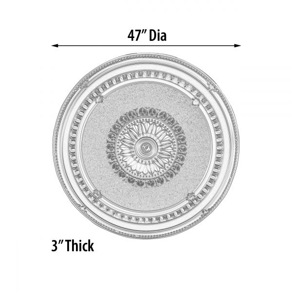 Rose Gold Round Chandelier Ceiling Medallion 47in - Image 4