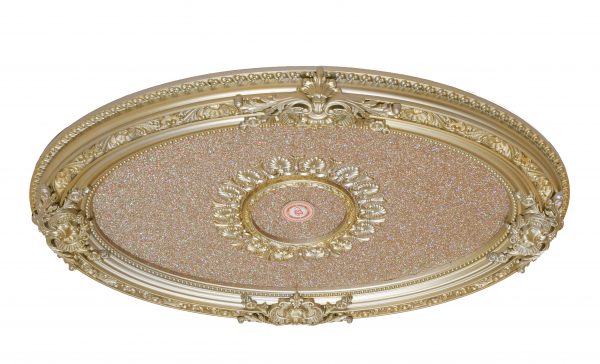 Rose Gold Oval Chandelier Ceiling Medallion - Image 2