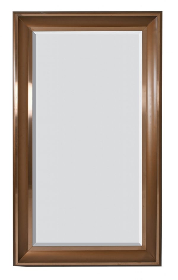 Sterling Mirror with Copper Metal Accent - Image 1