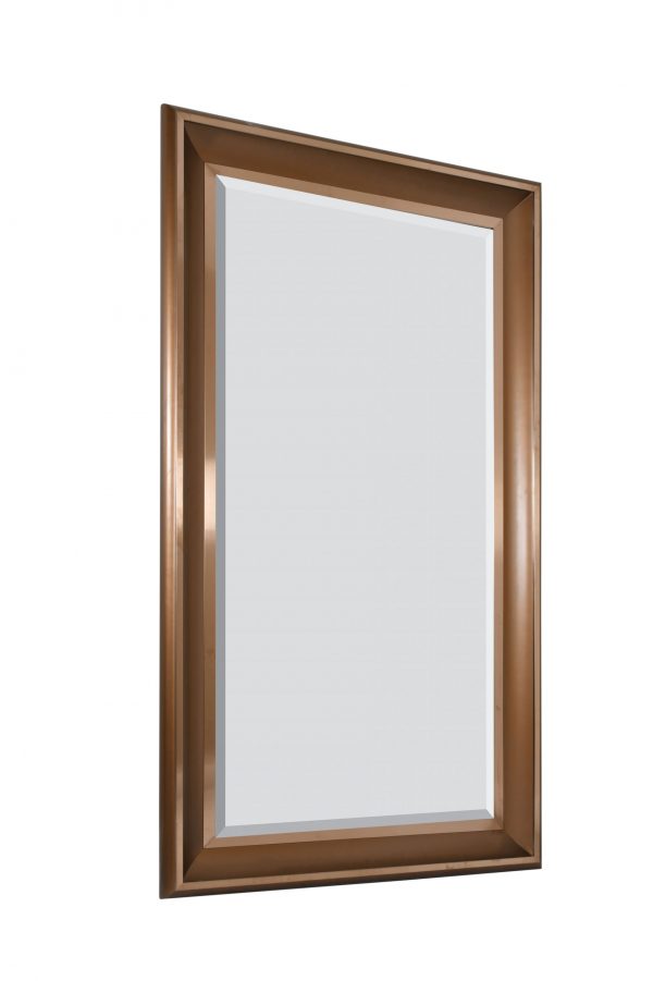 Sterling Mirror with Copper Metal Accent - Image 2