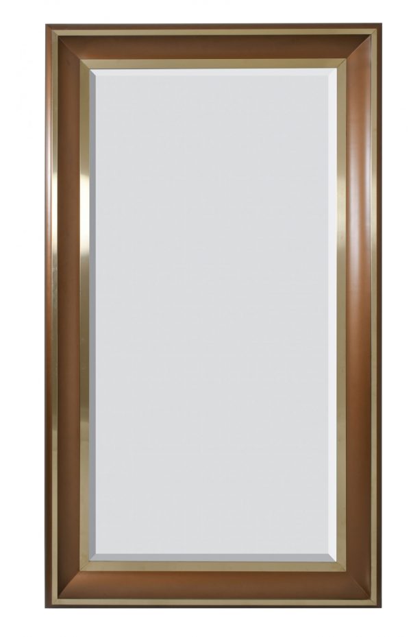 Sterling Mirror with Gold Metal Accent - Image 1