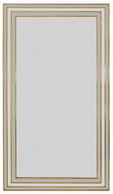 Leaner Mirror with Metal Accent Gold