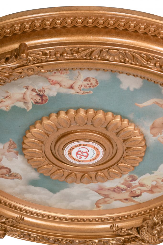 24in Cherub Sky Ceiling Medallion - Image 3