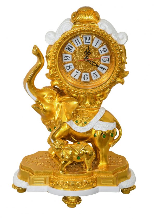 Elephant Mantle Clock - Image 1