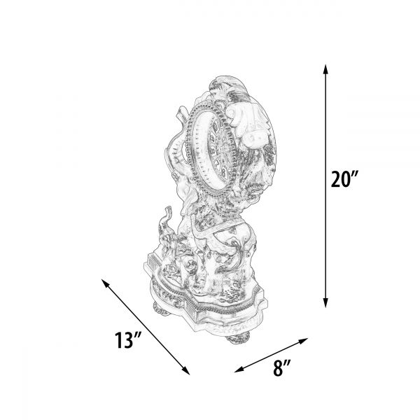 Elephant Mantle Clock - Image 4