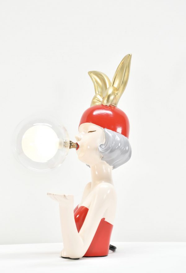 Red Girl with Bubble Small - Image 3