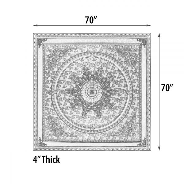 Golden Grand Square Chandelier Fan Ceiling Medallion - Image 4