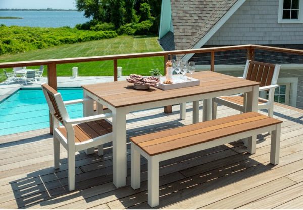 Seaside Casual - GREENWICH 60" DINING BENCH SLATTED - Image 1