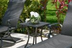 Wyndemere Lounge, Chaise, Set of 3, Swivel Outdoor Aluminum, Woven, Black, Bridgeton Moore Patio - Luxurious Dwelling - Your Luxury Home Product Experts