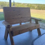 RS Bro Designs 4′ High Outdoor Rustic Bench - - Luxurious Dwelling - Your Luxury Home Product Experts