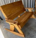 RS Bro Designs Outdoor Rustic Rocking Loveseat - Luxurious Dwelling - Your Luxury Home Product Experts