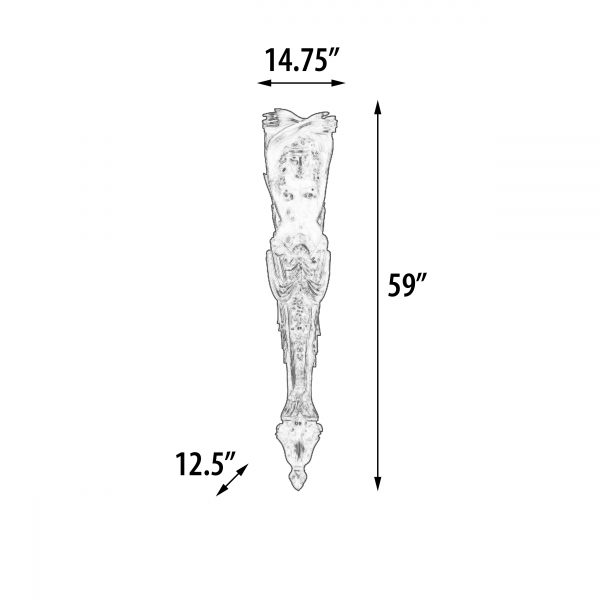 Lady Pilaster Bronzed Finish 59 Inch - Image 5