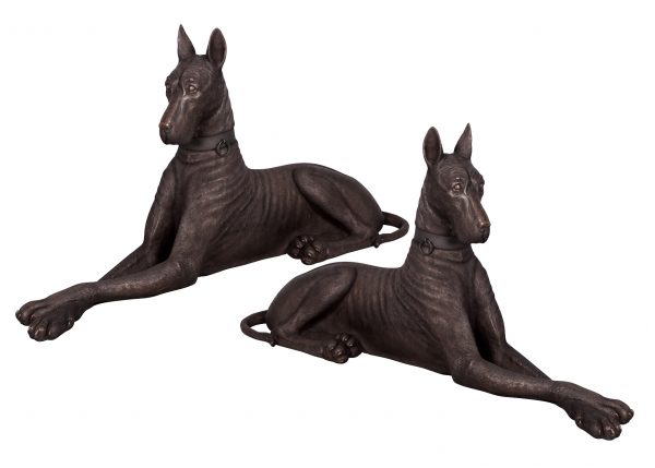 Great Dane Faux Bronze Set of 2 - Image 1