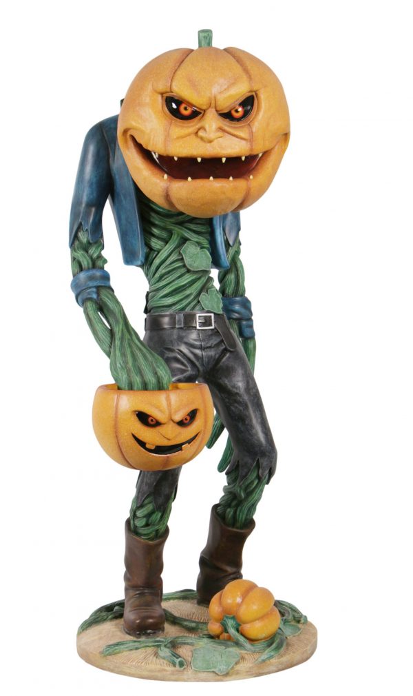 Scary Pumpkin Man with Candy Holder - Image 1
