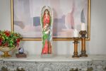 Multi Colored Arch Angel Praying over Nativity Family - Image 2