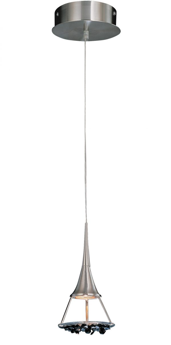 Crystal Lake-16061 SN BLK - Pendant-1 Lights - Image 1