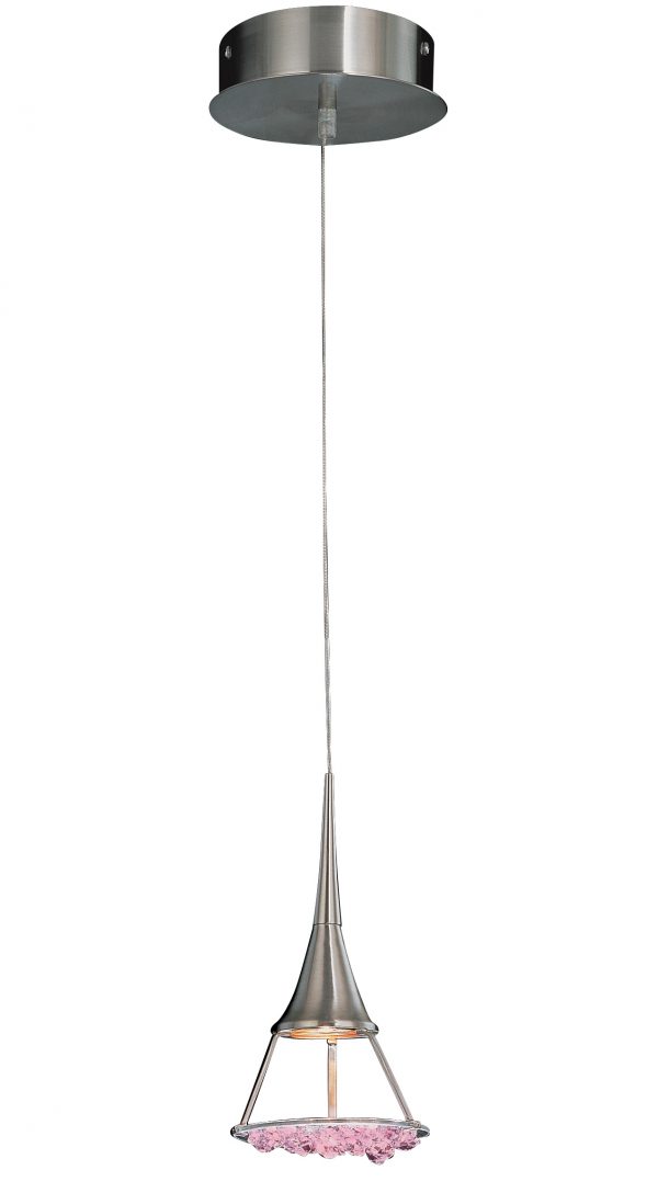 Crystal Lake-16061 SN PNK - Pendant-1 Lights - Image 1