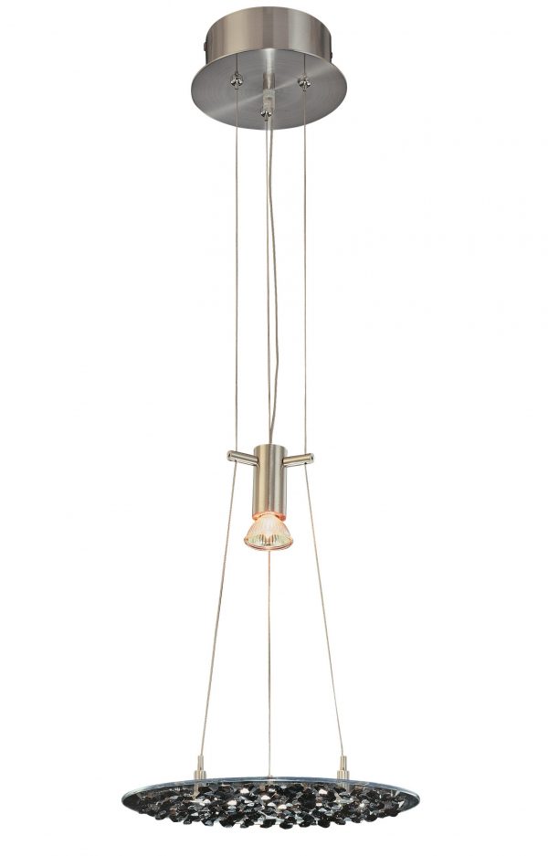 Crystal Lake-16063 SN BLK - Pendant-1 Lights - Image 1