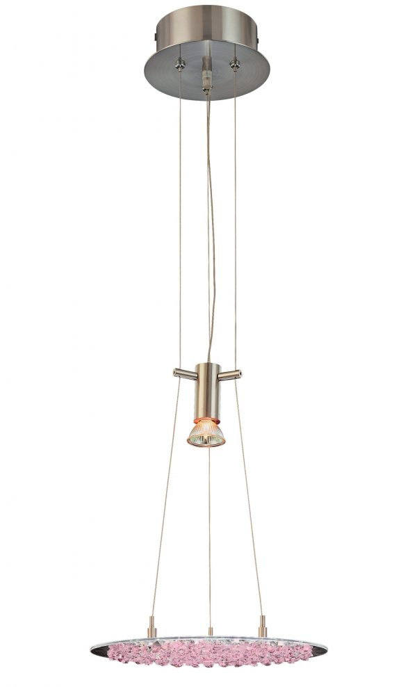 Crystal Lake-16063 SN PNK - Pendant-1 Lights - Image 1